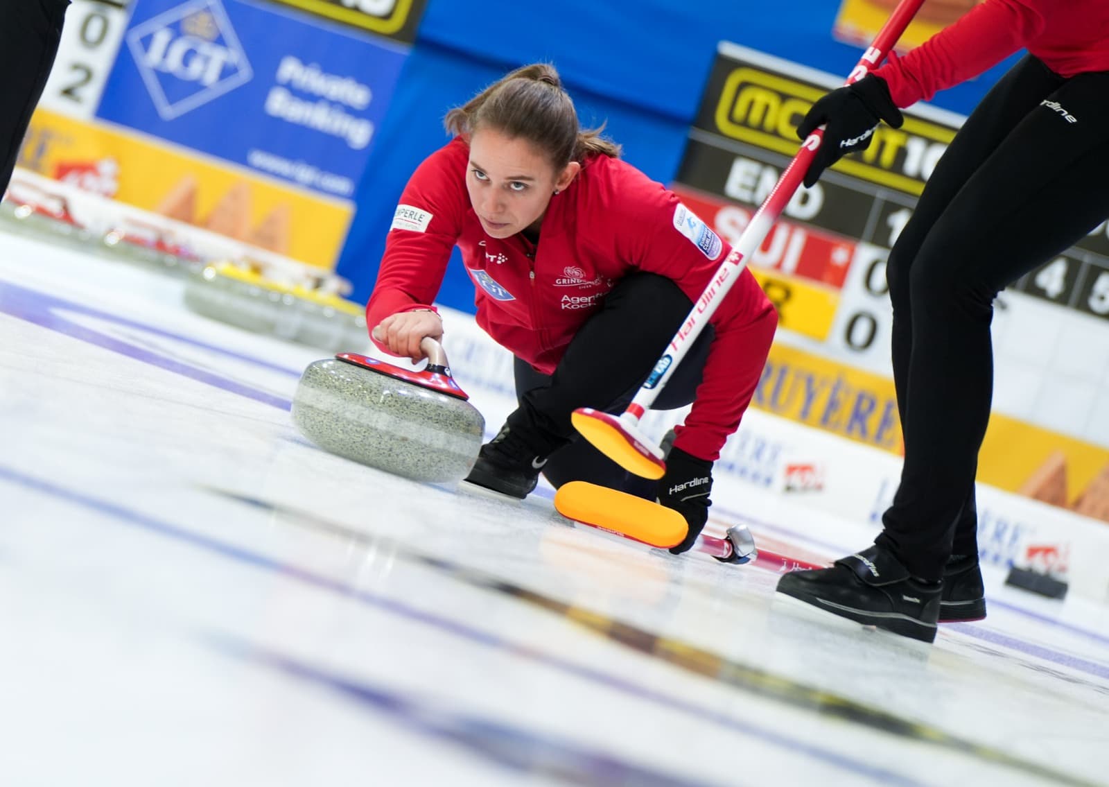 Team Pätz / Team Genève beim internationalen Curlingturnier